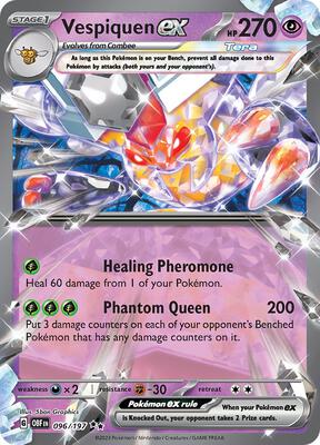 Vespiquen ex card from SV03: Obsidian Flames