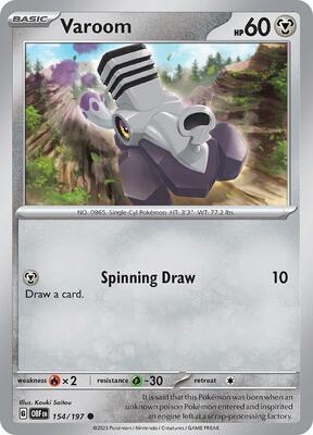 Varoom - 154/197 card from SV03: Obsidian Flames