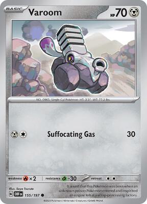 Varoom - 155/197 card from SV03: Obsidian Flames