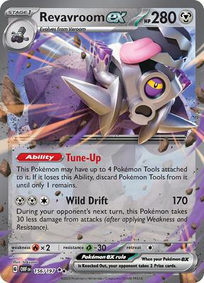 Revavroom ex card from SV03: Obsidian Flames