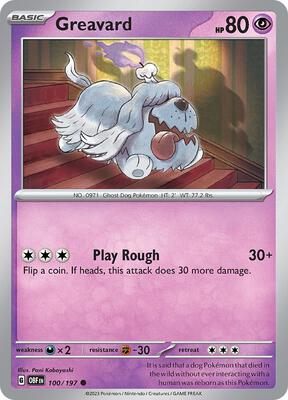 Greavard - 100/197 card from SV03: Obsidian Flames