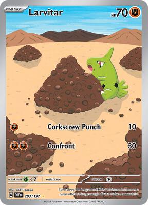 Larvitar - 203/197 card from SV03: Obsidian Flames