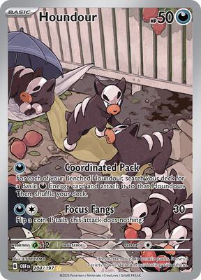 Houndour - 204/197 card from SV03: Obsidian Flames