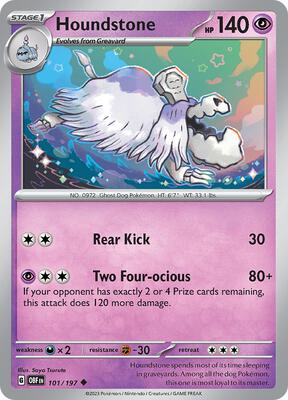 Houndstone card from SV03: Obsidian Flames