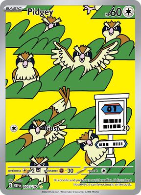 Pidgey - 207/197 card from SV03: Obsidian Flames
