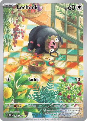Lechonk - 209/197 card from SV03: Obsidian Flames