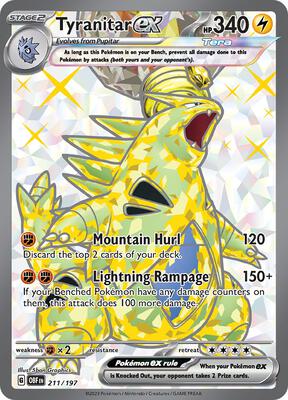 Tyranitar ex - 211/197 card from SV03: Obsidian Flames