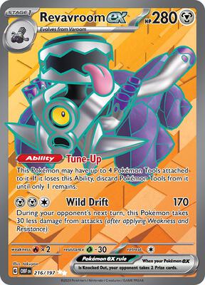 Revavroom ex - 216/197 card from SV03: Obsidian Flames