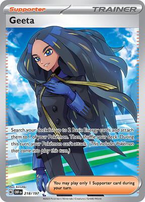 Geeta - 218/197 card from SV03: Obsidian Flames