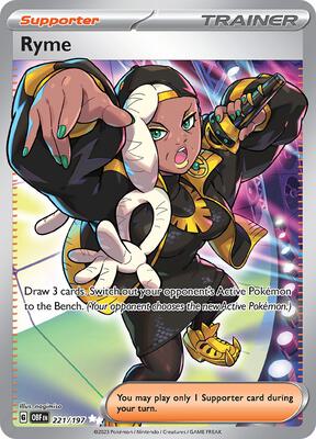 Ryme - 221/197 card from SV03: Obsidian Flames