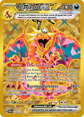 Charizard ex - 228/197 card from SV03: Obsidian Flames