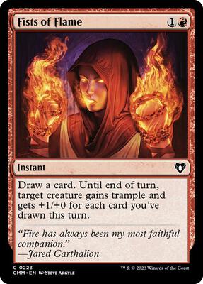 Fists of Flame card from Commander Masters