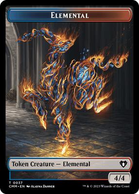 Elemental (0037) // Human Soldier Double-Sided Token card from Commander Masters