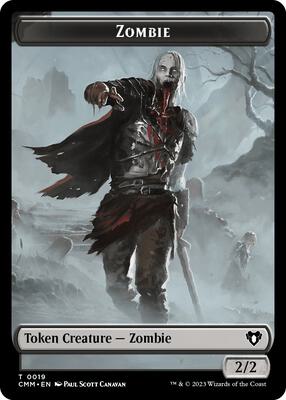Zombie (0019) // Goblin Double-Sided Token card from Commander Masters