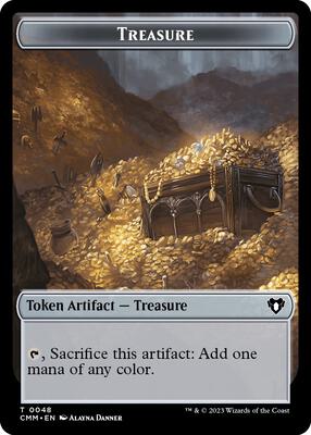 Treasure // Goblin Double-Sided Token card from Commander Masters