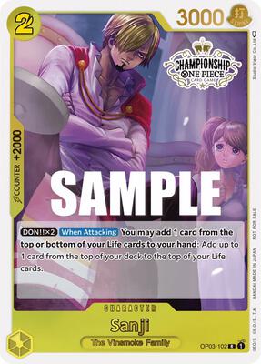 Sanji (Store Championship Participation Pack Vol. 2) card from One Piece Promotion Cards