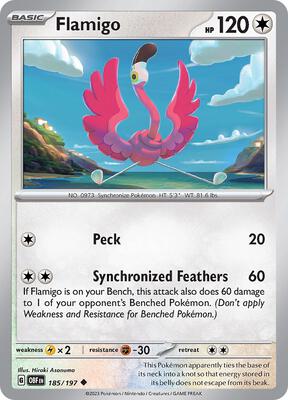 Flamigo card from SV03: Obsidian Flames