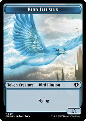 City's Blessing // Bird Illusion Double-Sided Token card from Commander Masters