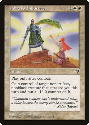 Jabari's Influence card from Mirage