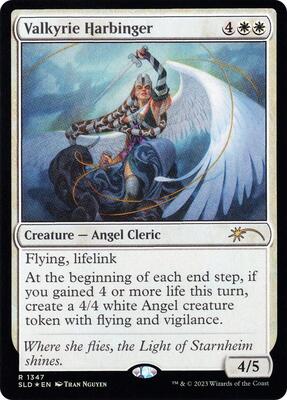 Valkyrie Harbinger card from Secret Lair Drop Series