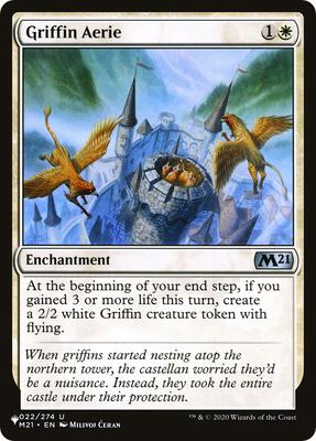Griffin Aerie card from The List Reprints