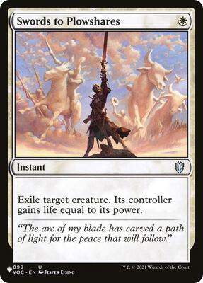 Swords to Plowshares (VOC) card from The List Reprints