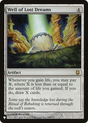 Well of Lost Dreams card from The List Reprints