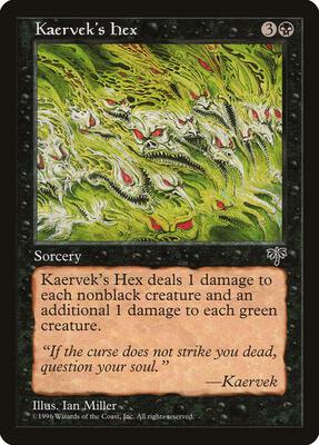 Kaervek's Hex card from Mirage