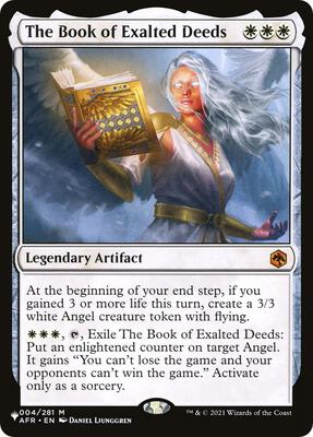 The Book of Exalted Deeds card from The List Reprints