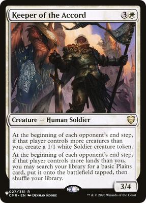 Keeper of the Accord card from The List Reprints