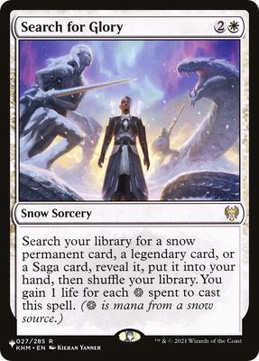 Search for Glory card from The List Reprints