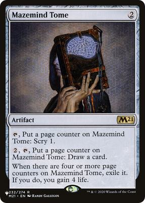 Mazemind Tome card from The List Reprints