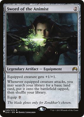 Sword of the Animist (ORI) card from The List Reprints