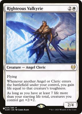 Righteous Valkyrie card from The List Reprints