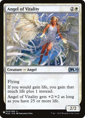 Angel of Vitality card from The List Reprints