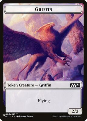 Griffin // Warrior Double-sided Token card from The List Reprints