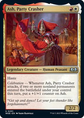 Ash, Party Crasher card from Wilds of Eldraine