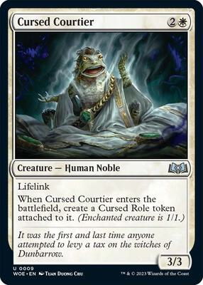 Cursed Courtier card from Wilds of Eldraine