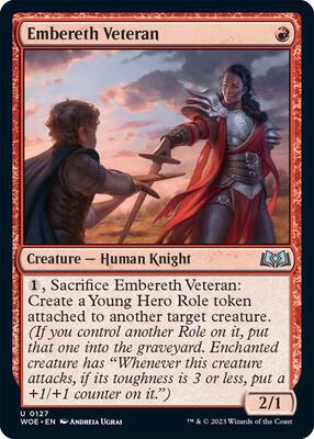 Embereth Veteran card from Wilds of Eldraine