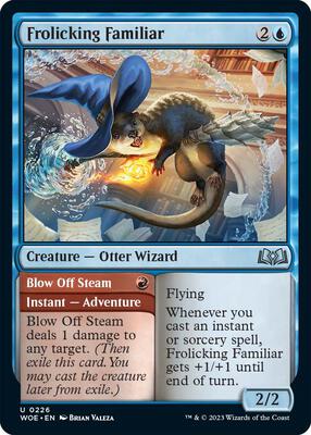 Frolicking Familiar card from Wilds of Eldraine