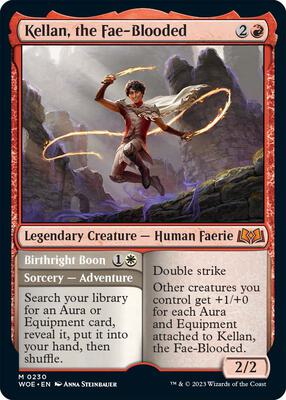 Kellan, the Fae-Blooded card from Wilds of Eldraine
