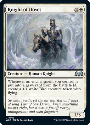 Knight of Doves card from Wilds of Eldraine