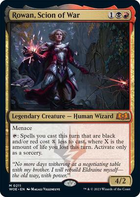 Rowan, Scion of War card from Wilds of Eldraine