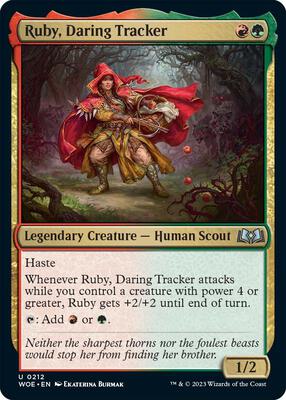 Ruby, Daring Tracker card from Wilds of Eldraine