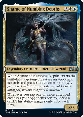 Sharae of Numbing Depths card from Wilds of Eldraine