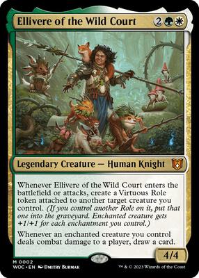 Ellivere of the Wild Court card from Commander: Wilds of Eldraine