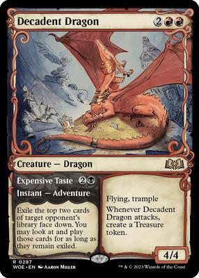 Decadent Dragon (Showcase) card from Wilds of Eldraine
