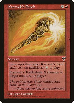 Kaervek's Torch card from Mirage