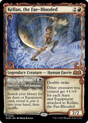 Kellan, the Fae-Blooded (Showcase) card from Wilds of Eldraine