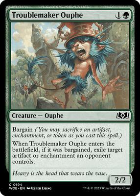 Troublemaker Ouphe card from Wilds of Eldraine